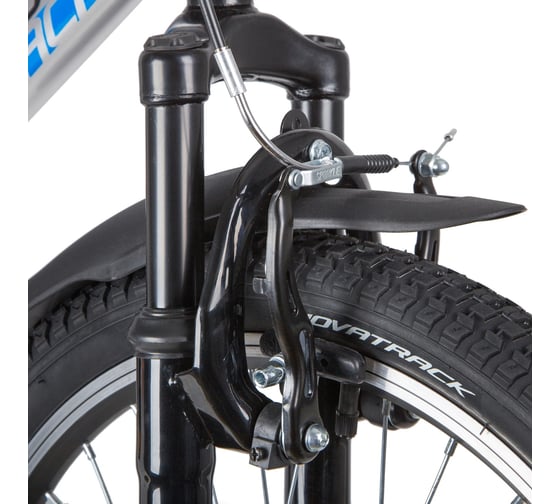 Велосипед NOVATRACK SHARK 20", серебристый, сталь 20SS1V.SHARK.SL20