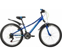 Велосипед NOVATRACK VALIANT 24", стальная рама 12", синий, 18 скоростей, V-brake 24SH18V.VALIANT.12BL22