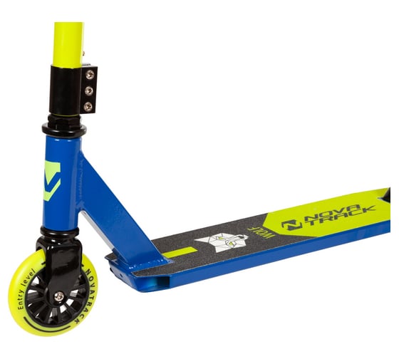 Самокат для детей NOVATRACK WOLF'20, PU колеса с пластиковым ободом 110P.WOLF.BBL22