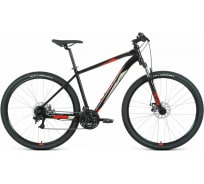 Велосипед FORWARD APACHE 29 2.2 D, черный/красный, RBK22FW29458