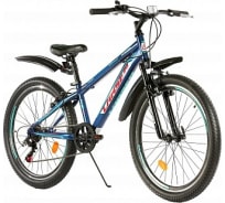 Велосипед Larsen Super Team 24", 7 скоростей, синий/голубой/красный 4690222174281