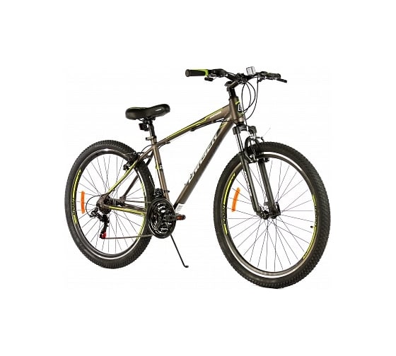 Велосипед Larsen Avantgarde 27.5", 21 скорость, графитовый/салатовый 4690222174359
