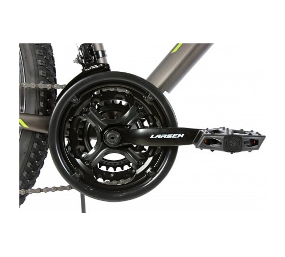 Велосипед Larsen Avantgarde 27.5", 21 скорость, графитовый/салатовый 4690222174359