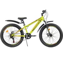 Велосипед Larsen Hard Team 24", 7 скоростей, салатовый/красный 4690222174298