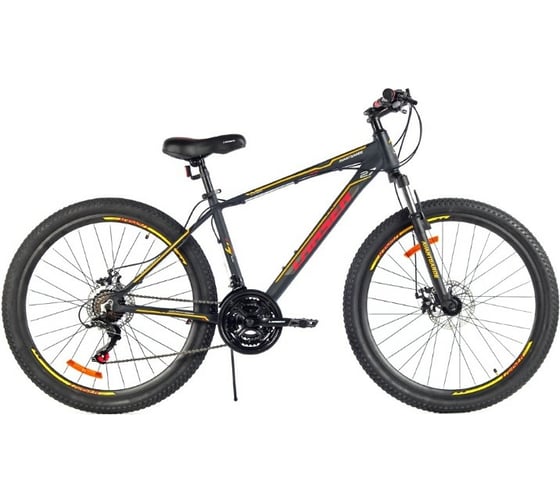 Велосипед Larsen Avantgarde 27.5", 21 скорость, черный/желтый/красный матовый 4690222174397