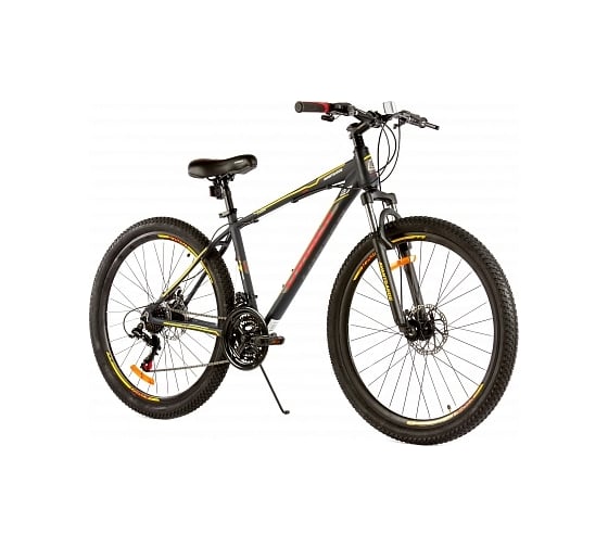Велосипед Larsen Avantgarde 27.5", 21 скорость, черный/желтый/красный матовый 4690222174397