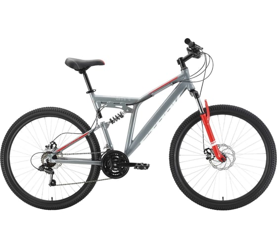 Велосипед STARK Jumper FS диаметр колес 27.1 D, серый/красный, размер рамы 16 HQ-0005058