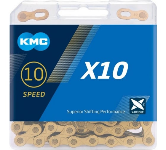 Цепь KMC X10, 5.85 - 6.20 мм, 116 звеньев, серебряно-черная RCNX10000001 1