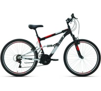 Велосипед ALTAIR MTB FS 26 1.0 2022г, рост 18, черный/красный RBK22AL26062