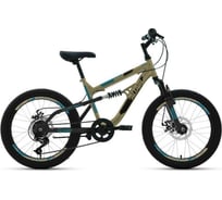 Велосипед ALTAIR MTB FS 20 D 2022г, рост 14, бежевый/черный RBK22AL20046