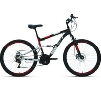 Велосипед ALTAIR MTB FS 26 2.0 D 2022г, рост 18, черный/красный RBK22AL26072