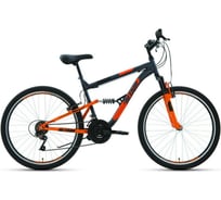 Велосипед ALTAIR MTB FS 26 1.0 2022г, рост 18, темно-серый/оранжевый RBK22AL26064