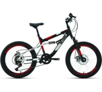 Велосипед ALTAIR MTB FS 20 D 2022г, рост 14, черный/красный RBK22AL20047
