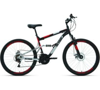 Велосипед ALTAIR MTB FS 26 2.0 D 2022г, рост 16, черный/красный RBK22AL26067