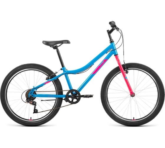 Велосипед ALTAIR MTB HT 24 1.0 2022г, рост 12, голубой/розовый RBK22AL24091