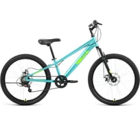 Велосипед ALTAIR AL 24 D 2022г, рост 11, бирюзовый/зеленый RBK22AL24190