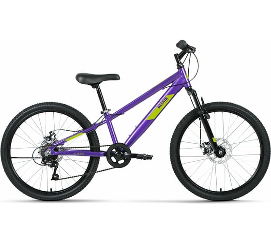 Велосипед ALTAIR AL 24 D 2022г, рост 11, фиолетовый/зеленый RBK22AL24191