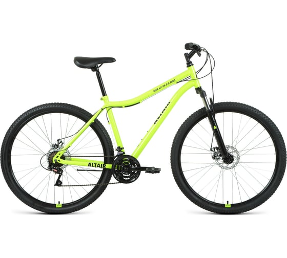 Велосипед ALTAIR MTB HT 29 2.0 disc, 2020-2021г, ярко-зеленый/черный RBKT1M19G007 1