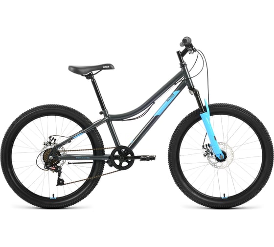 Велосипед ALTAIR MTB HT 24 2.0 D, 2022г, темно-серый/голубой RBK22AL24095