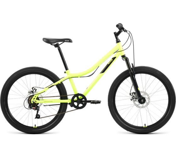 Велосипед ALTAIR MTB HT 24 2.0 D, 2022г, ярко-зеленый/черный RBK22AL24096 1