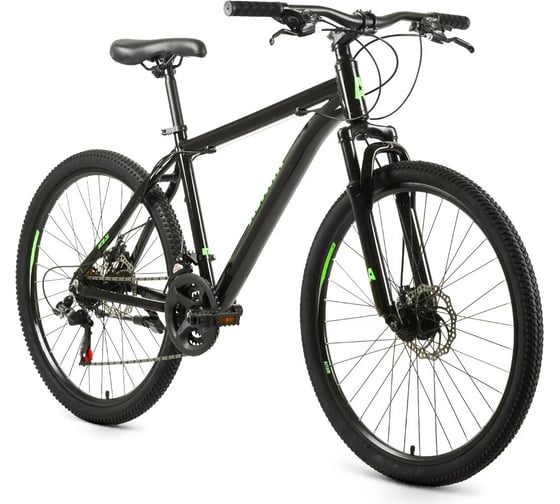 Велосипед ALTAIR 26 Disc 26 21 скорость, рост 17, черный/ярко-зеленый RBKT1M36GK01