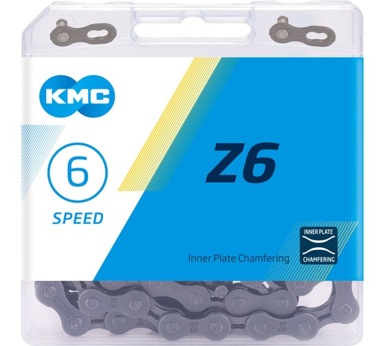 Цепь KMC Z6, 7.8-8.0 мм, 116 звеньев, серый RCNZ60000001