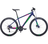 Велосипед FORWARD APACHE 27.5 3.0 disc, 2020-2021г, фиолетовый/зеленый RBKW1M37G039
