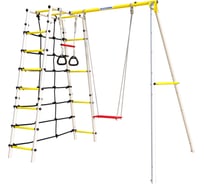 Дачный комплекс ROMANA D1 + фанерные качели 103.31.06, белый/желтый СГ000005444