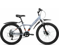 Велосипед FORWARD DAKOTA 24 2.0 D, 2022г, серый/оранжевый RBK22FW24594