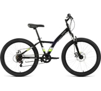 Велосипед FORWARD DAKOTA 24 2.0 D, 2022г, черный/зеленый RBK22FW24593