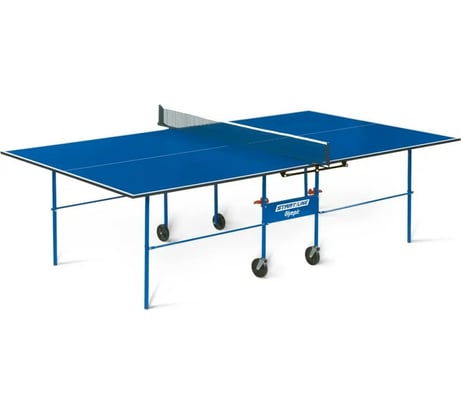 Теннисный стол Start Line Olympic blue, любительский, для помещений, с встроенной сеткой 6021