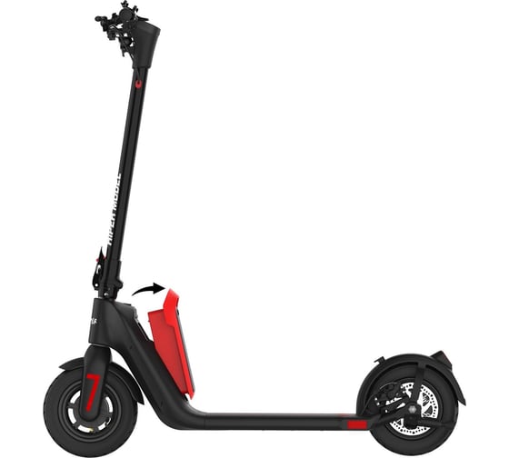 Электросамокат HIPER колеса 10”, шины надувные, 500 Вт мотор, батарея 12.5Ач MODEL X Black