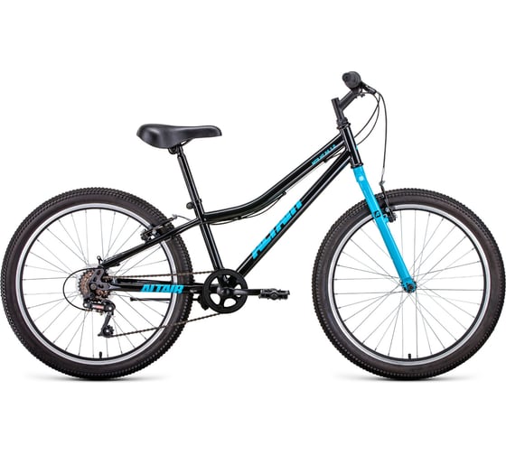 Велосипед ALTAIR MTB 24 2021г, черный/голубой 1BK01M141001 1