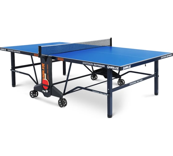 Теннисный всепогодный стол Start Line GAMBLER Edition Outdoor BLUE, профессиональный, с встроенной сеткой GTS-4