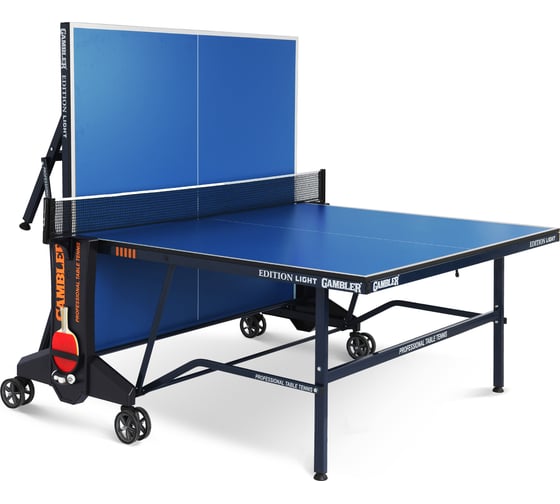 Теннисный стол Start Line GAMBLER Edition light Indoor blue, профессиональный, для помещений, с встроенной сеткой GTS-3