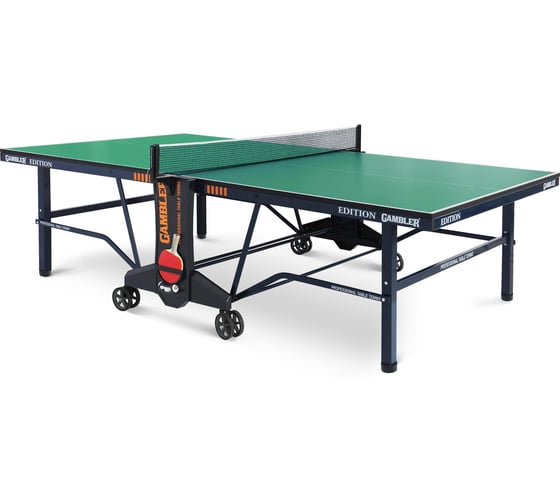 Теннисный стол Start Line GAMBLER Edition Indoor GREEN, профессиональный, для помещений, с встроенной сеткой GTS-2 1