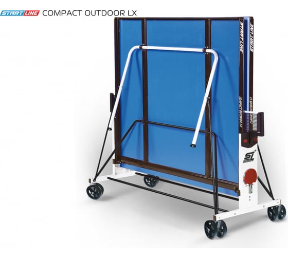 Теннисный всепогодный стол Start Line Compact Outdoor LX blue, любительский, с встроенной сеткой 6044-1