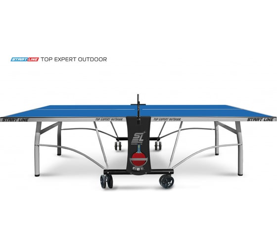 Теннисный стол Start Line Top Expert Outdoor, всепогодный, профессиональный, с встроенной сеткой 6047