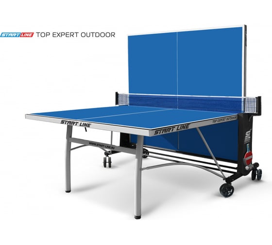 Теннисный стол Start Line Top Expert Outdoor, всепогодный, профессиональный, с встроенной сеткой 6047
