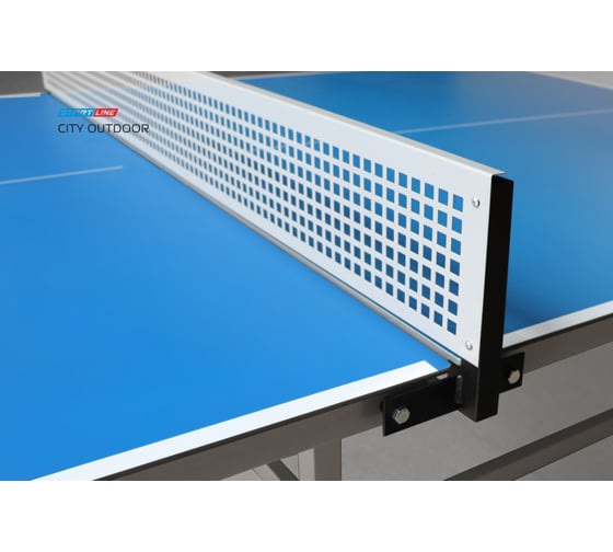 Теннисный стол Start Line City Outdoor blue, всепогодный, любительский, с встроенной сеткой 60-710