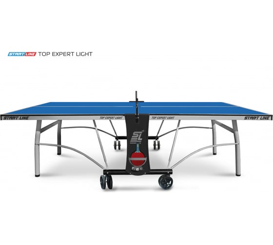 Теннисный стол Start Line Top Expert Light blue, профессиональный, для помещений, с встроенной сеткой 6046