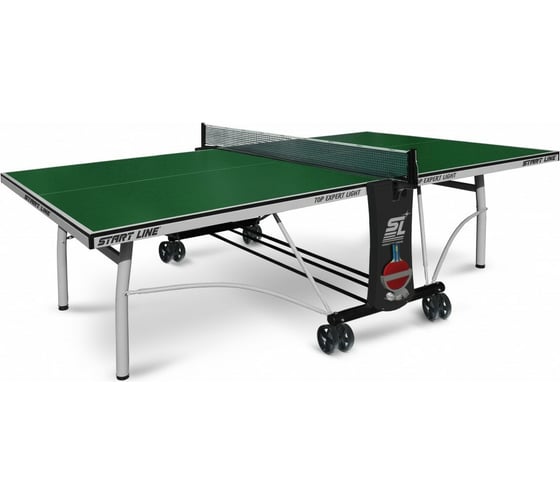 Теннисный стол Start Line Top Expert Light green, профессиональный, для помещений, с встроенной сеткой 6046-1 1