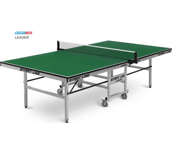 Теннисный стол Start Line Leader green, любительский, для помещений 60-720-1