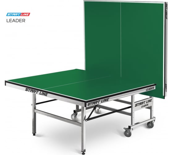 Теннисный стол Start Line Leader green, любительский, для помещений 60-720-1