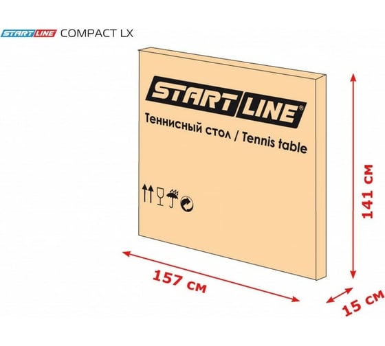 Теннисный стол Start Line Compact LX blue, любительский, для помещений, с встроенной сеткой 6042