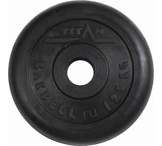 Обрезиненный диск ООО "Верхнеуральский завод РТИ" Barbell Титан, 1.25 кг, 31 мм T1,25RD31B 1