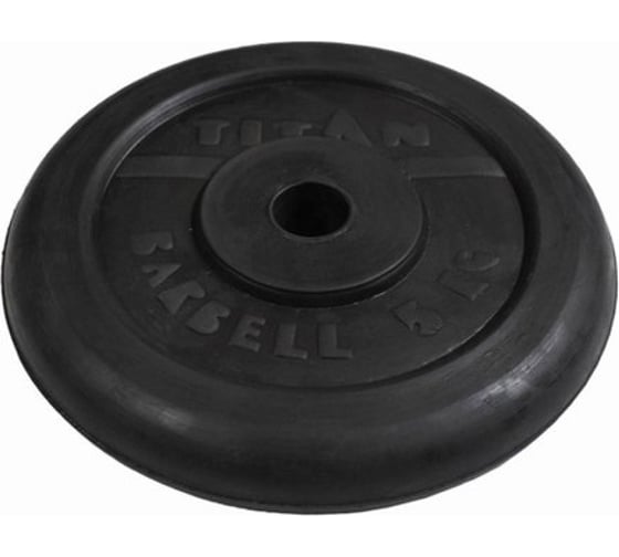 Обрезиненный диск ООО "Верхнеуральский завод РТИ" Barbell Титан, 5 кг, 31 мм T5RD31B