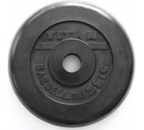 Обрезиненный диск ООО "Верхнеуральский завод РТИ" Barbell Титан, черный, 25 кг, 51 мм T25RD51B