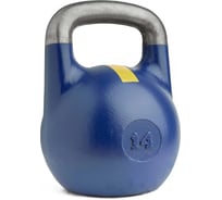 Чемпионская гиря ООО "Верхнеуральский завод РТИ" Титан, 14 кг, синяя с желтой полосой KC00114