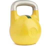 Чемпионская гиря ООО "Верхнеуральский завод РТИ" Титан, 6 кг, желтая с зеленой полосой KC0106